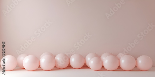 beautifully background with pink balloons