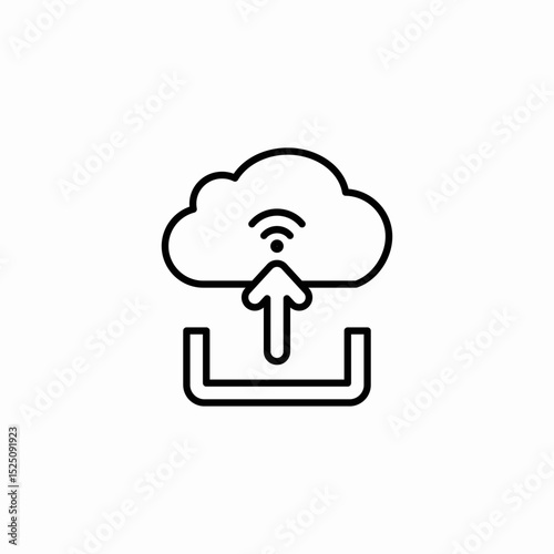 upload to cloud icon sign vector