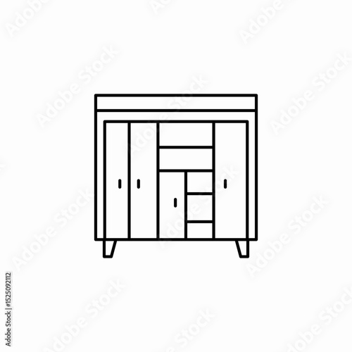 wardrobe closet icon sign vector