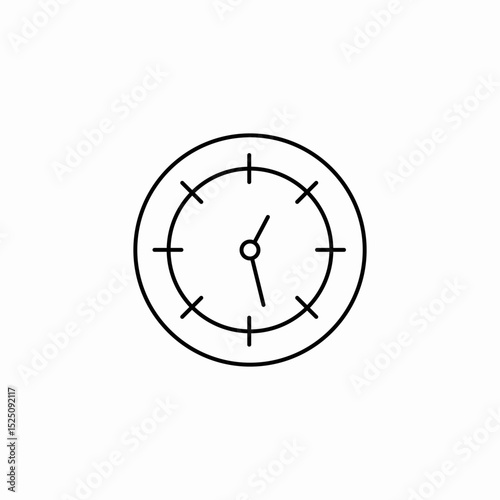 wall clock icon sign vector