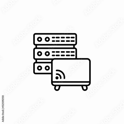 wifi servers icon sign vector