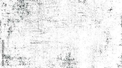 Grunge textured overlay with scattered spots and scratches on a bright white surface for a weathered artistic aesthetic backdrop