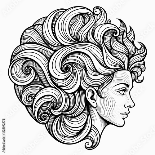 National Hair Day Vector – Haircare, Styles, Products, Artistic Hair Design