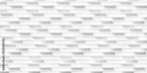 Thin, long white boxes or blocks connected by lines geometry or abstract data background wallpaper banner, flat lay