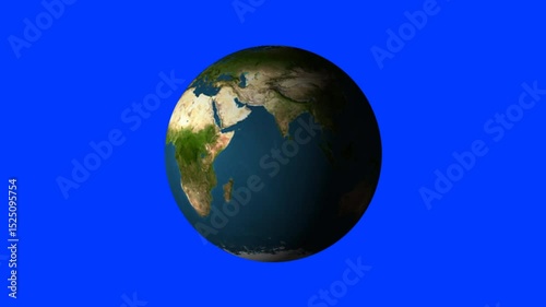 Stunning 4K Earth animation with a blue background – perfect for presentations or visual content.