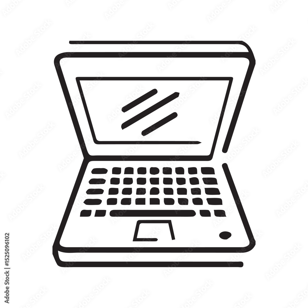 Laptop modern frameless with blank screen isolated on transparent background - super high detailed photorealistic esp 10 vector