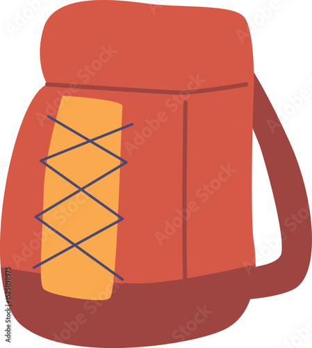 Touristic backpack luggage vector illustration