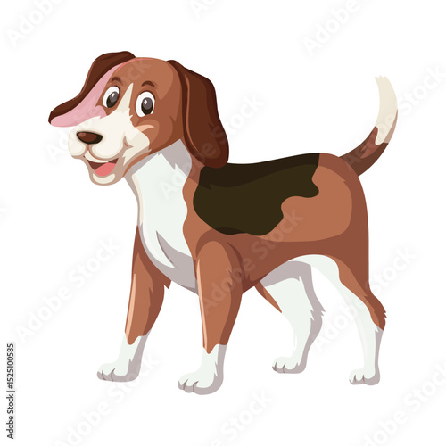 beagle dog isolated on white