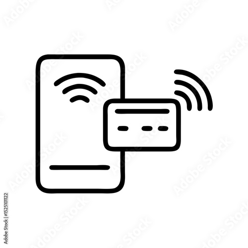 Modern contactless payment with credit card and smartphone terminal, illustrating seamless wireless transaction technology for secure, fast digital purchases