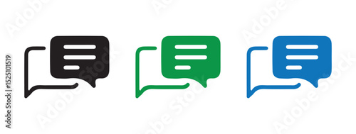 Color message envelope line art icon. Message bubbles vector. Conversation, SMS, Notification, Group Chat. Vector illustration