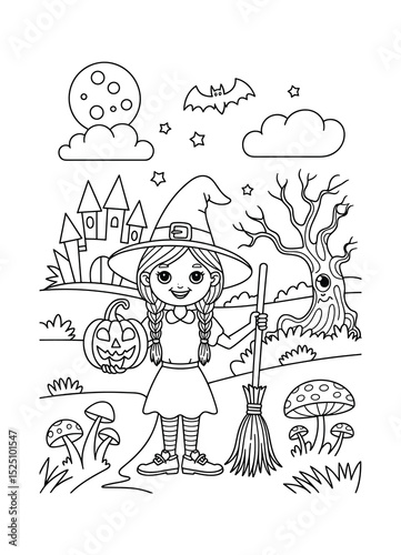 Halloween element with mysterious charm Vector illustration