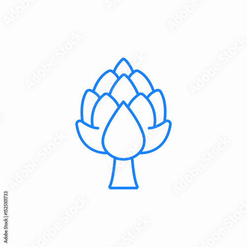 artichoke vegetable icon sign vector