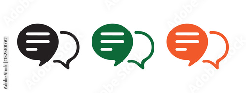 Color message envelope line art icon. Message bubbles vector. Conversation, SMS, Notification, Group Chat. Vector illustration