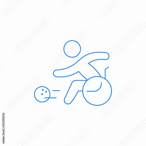 bowling game impaired icon sign vector