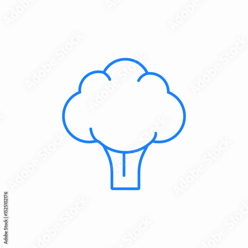 brokkoli vegetable icon sign vector