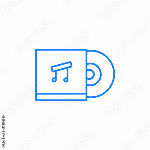 cd disc cover icon sign vector
