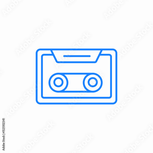 cassette tape icon sign vector