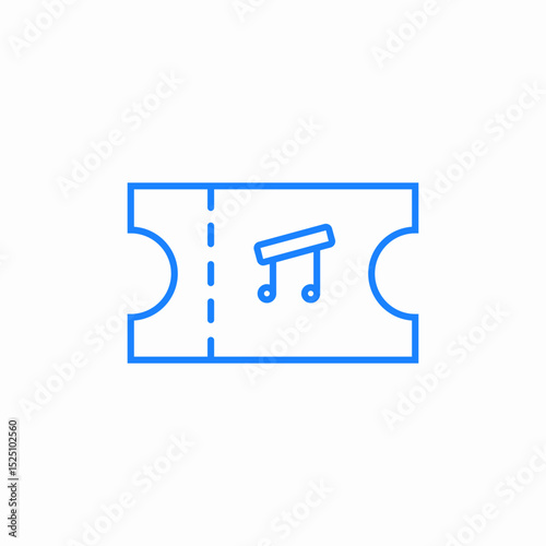 concert ticket icon sign vector
