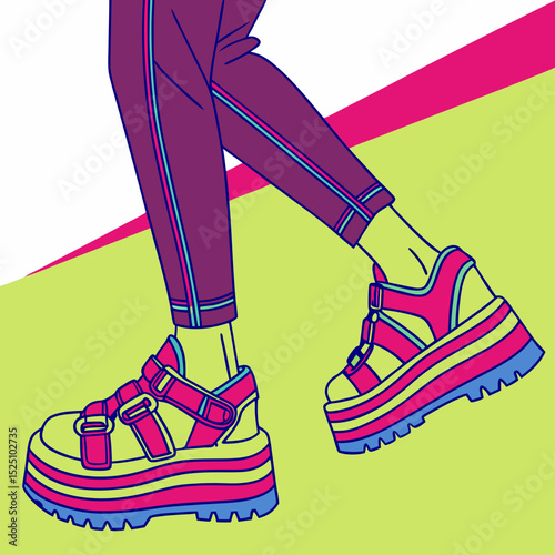 vector illustration of a shoe