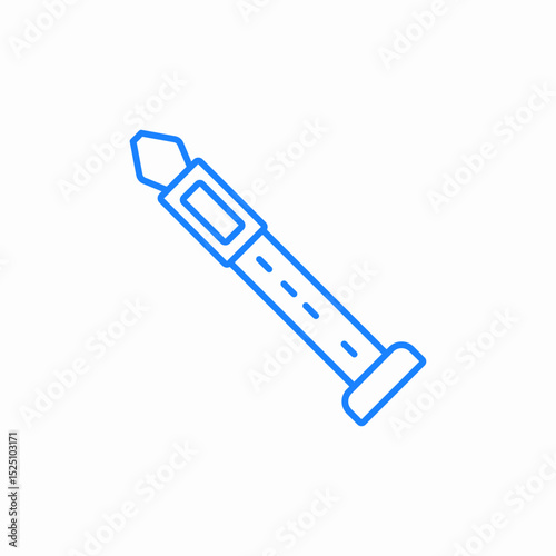 flute musical instrument icon sign vector