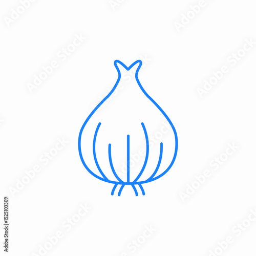garlic vegetable icon sign vector