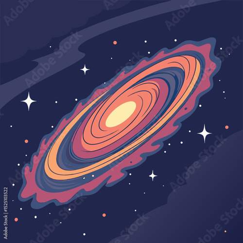 Cosmic Bloom A Galactic Spiral of Vibrant Hues