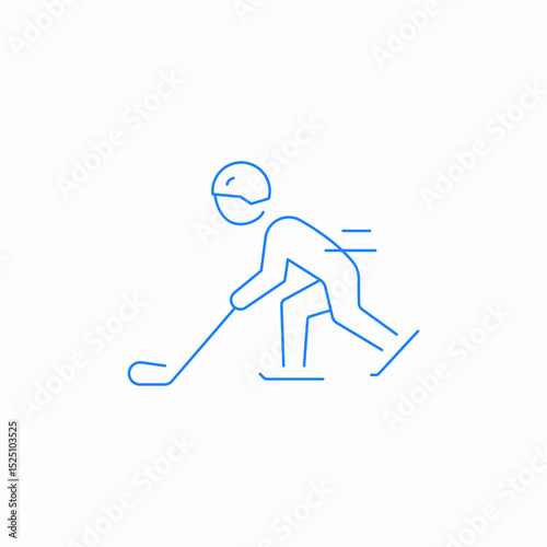hockey player icon sign vector