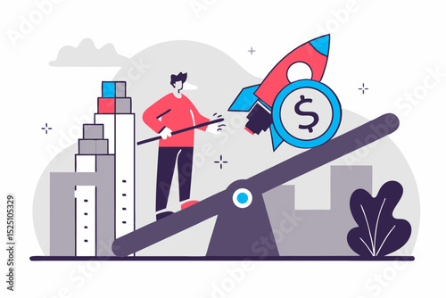 Business analysis, calculate or research for market growth, financial report, investment data or sale information concept, smart businessman analyst holding magnifying glass analyze graph and chart.