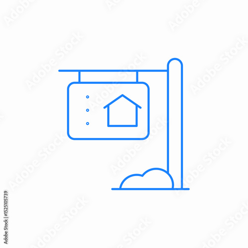 house ad billboard icon sign vector