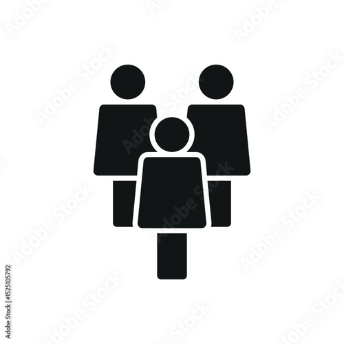 Group of people icon, ideal for charity day, teamwork, volunteering, social care, and giving visuals.