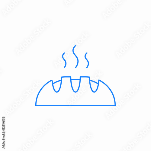 loaf bread icon sign vector