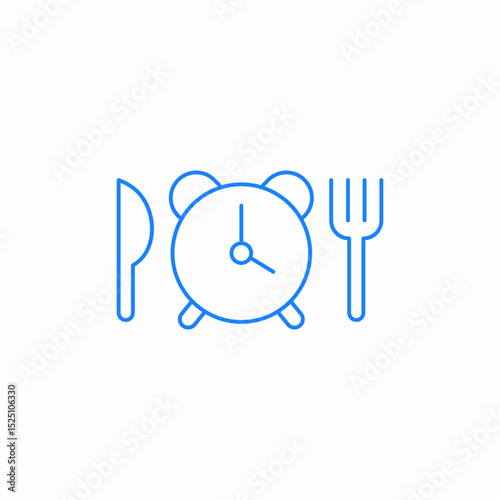 meal time icon sign vector