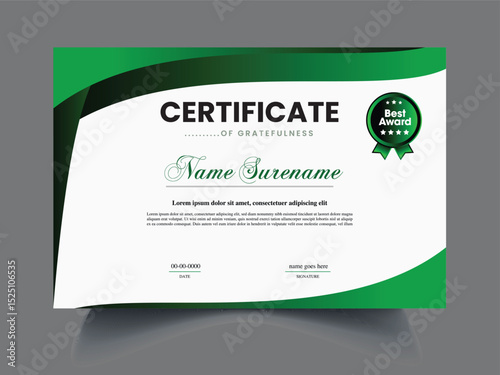Modern unique certificate design sample