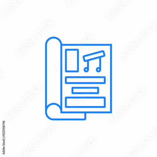 music poster icon sign vector