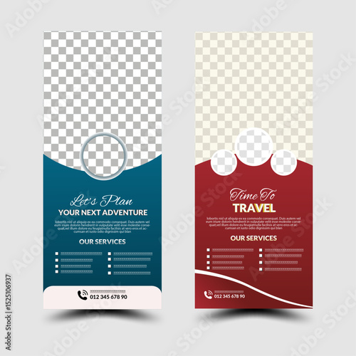 travel roll up banner design