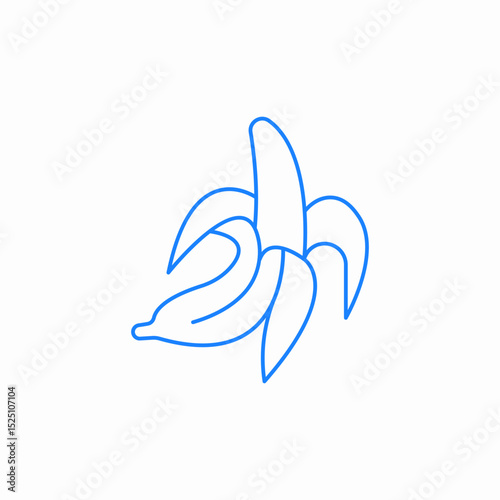 peeled banana icon sign vector