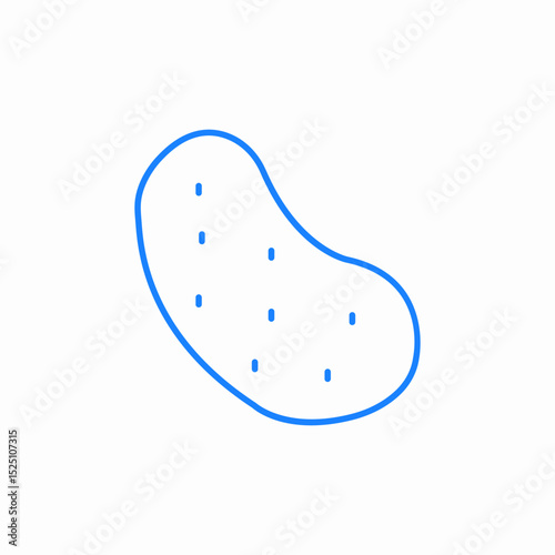 potato slice icon sign vector