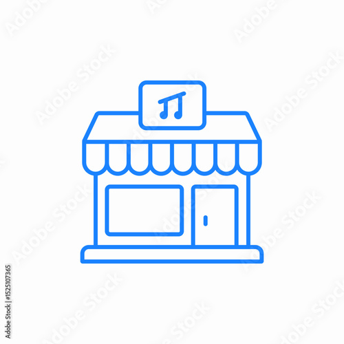 record shop icon sign vector