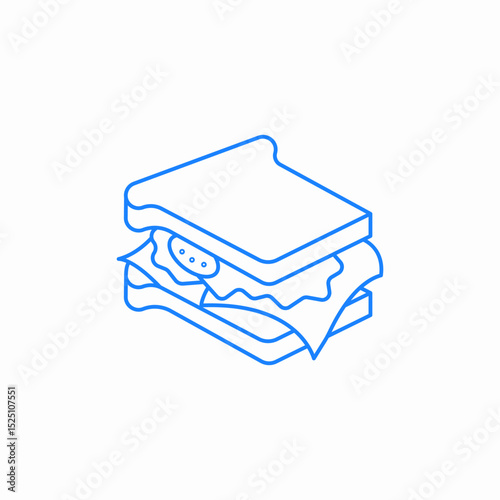 sandwich snack icon sign vector