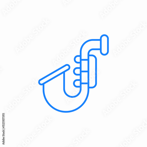 saxophone musical instrument icon sign vector