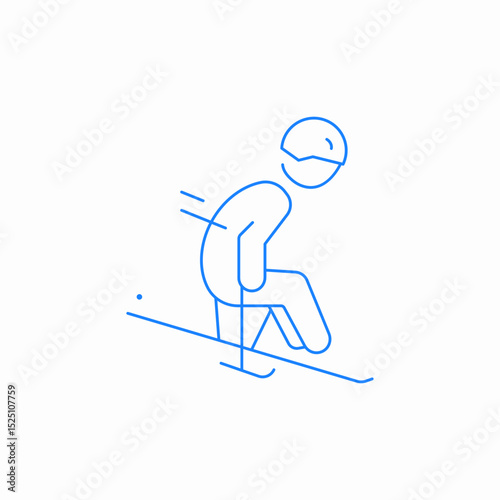 skiing jump icon sign vector