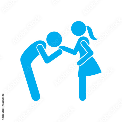 flirt kiss colored icon