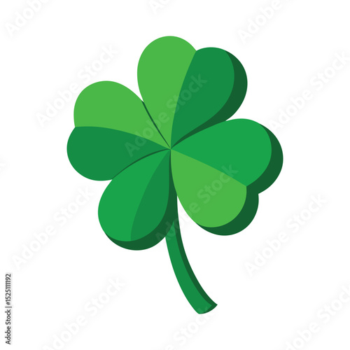 Vector four-leaf shamrock clover icon vector art
