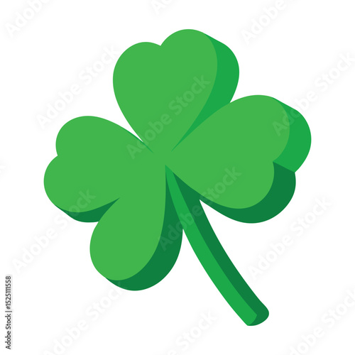Vector four-leaf shamrock clover icon vector art
