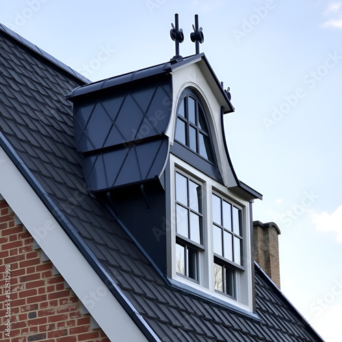 Iron roof and dormer