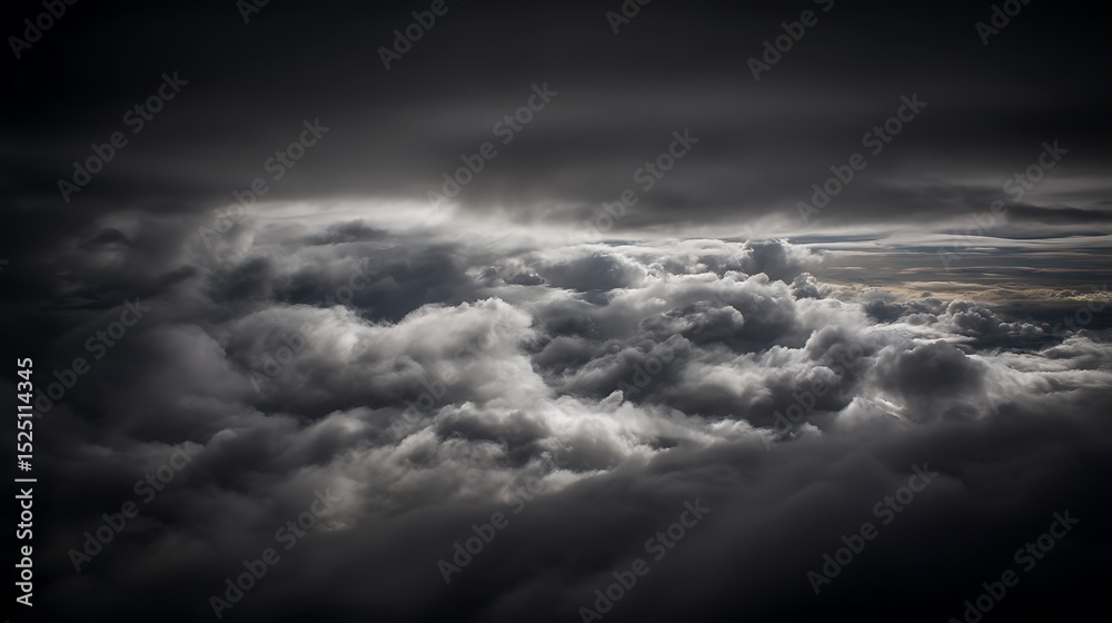 Obraz premium Moody clouds above the dark abyss