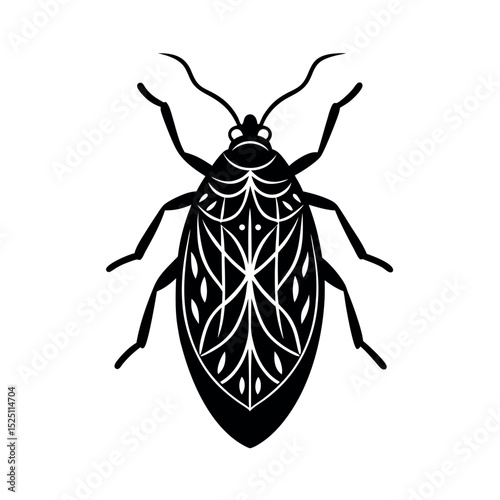 Mayfly Insect Silhouette Vector Illustration