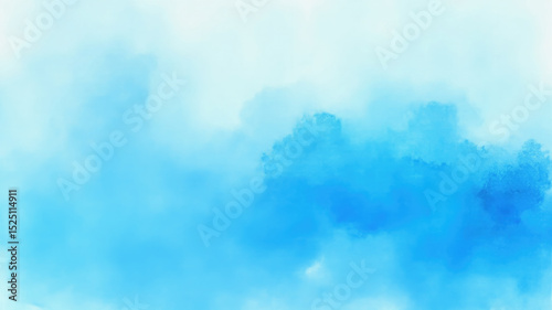 This artwork showcases a blend of blue tones in a soft, flowing abstract style. The gentle gradients create a calming effect, ideal for inspiring relaxation and creativity
