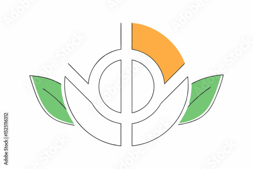 Vector Illustration of Green Plant – Editable Botanical Vector Graphic

