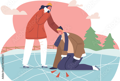 Ice ink incident with couple